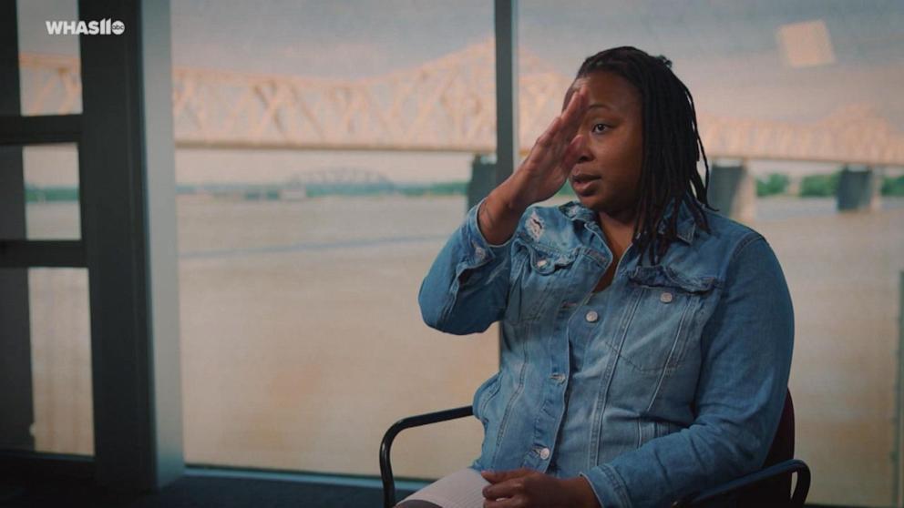 Sydney Thomas spoke in an exclusive interview with ABC News Louisville affiliate WHAS about the harrowing bridge rescue.