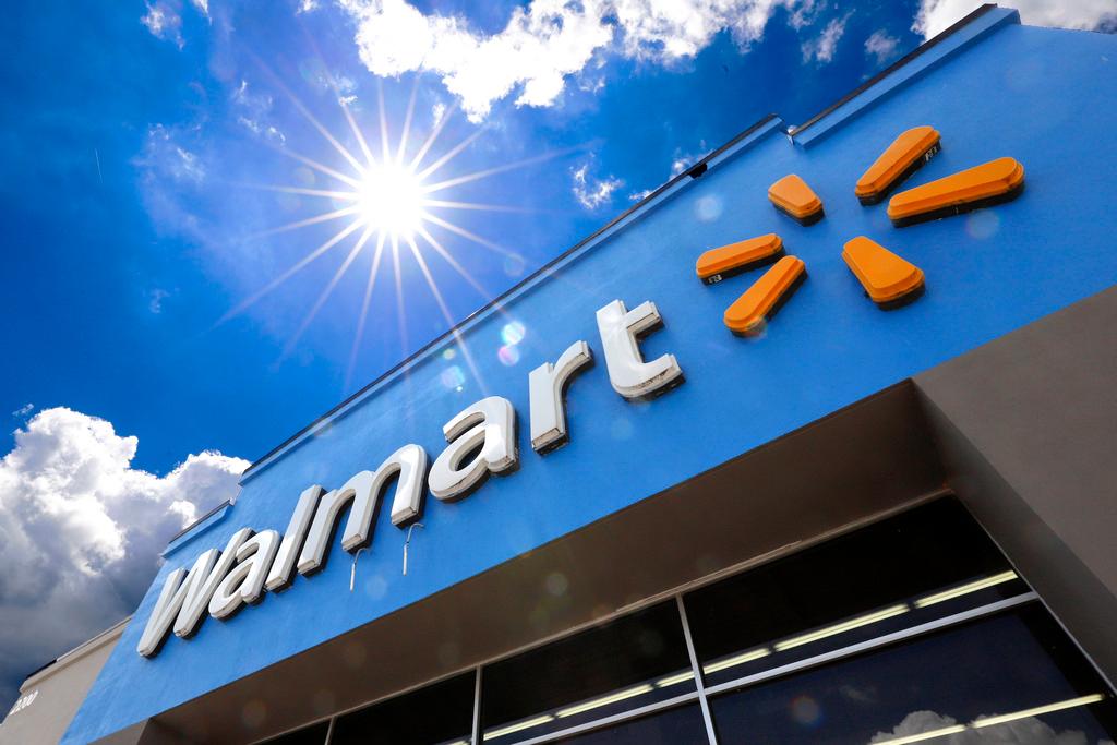 The entrance to a Walmart store is shown on June 25, 2019 in Pittsburgh