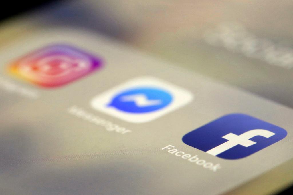 Facebook, Messenger, Instagram apps displayed on iPhone