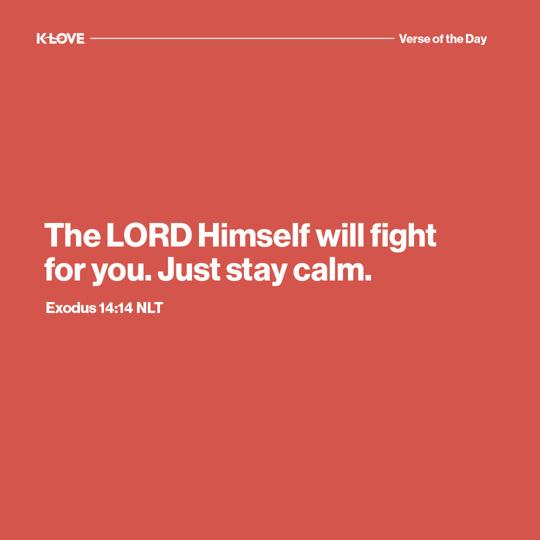 The LORD Himself will fight for you. Just stay calm.