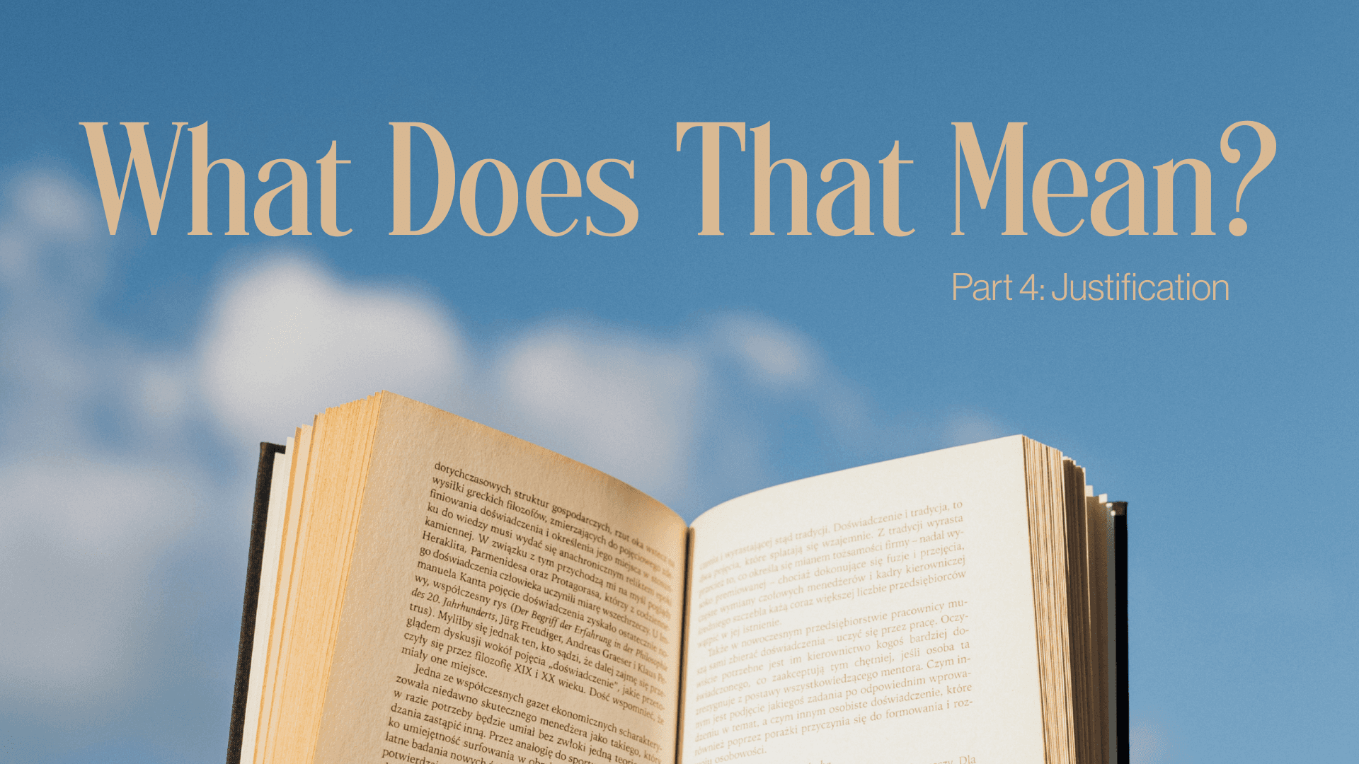 Part 4 Justification