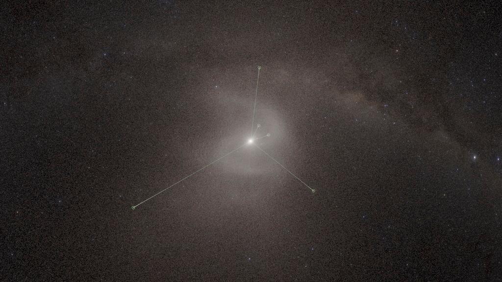 A backwards S-shaped spiral in what's known as the Oort Cloud far beyond Pluto