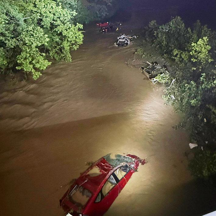 2.5 to 4 inches of rain fell in parts of Wheeling and Ohio County within about a half hour