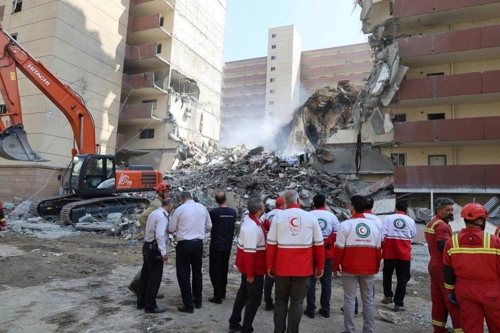 Scene of an explosion after an Israeli strike in Tehran