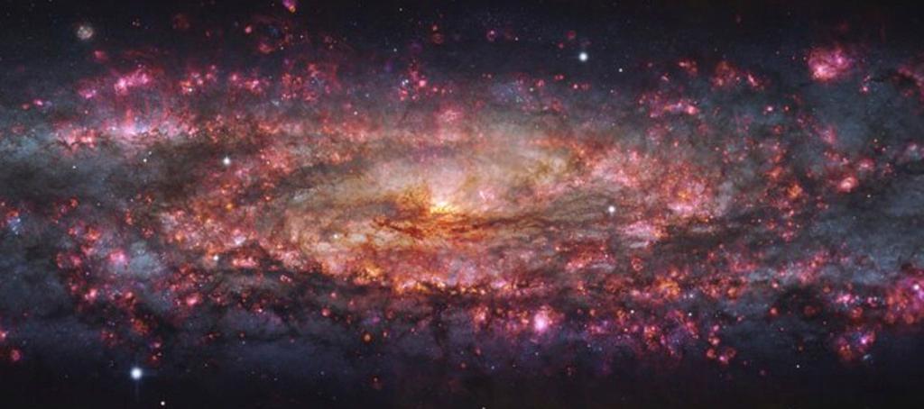 Thousand-color image of the Sculptor Galaxy captured with the MUSE instrument at ESO's Very Large Telescope 