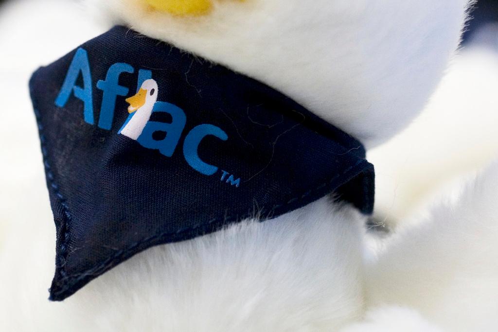 FILE - An Aflac logo is seen on a toy duck on March 27, 2008 in New York.