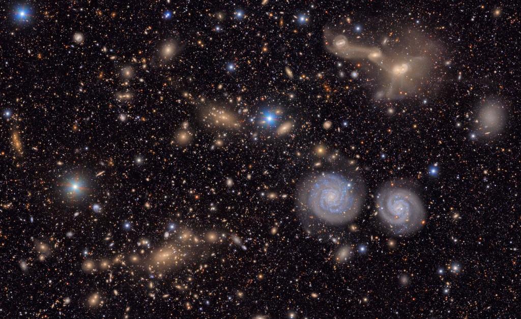Small section of the observatory's total view of the Virgo cluster stars space