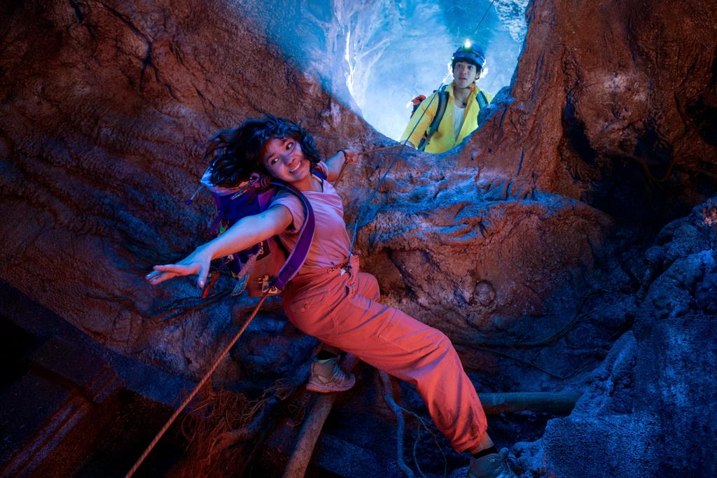 Samantha Lorainne, left, and Jacob Rodriguez in a scene from "Dora and the Search for Sol Dorado