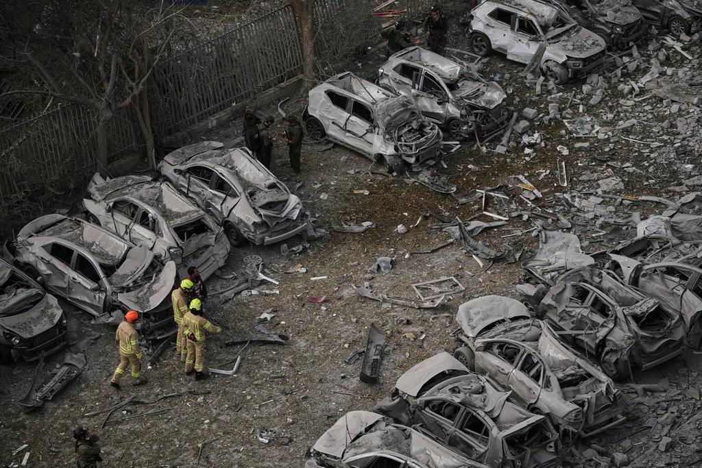 Site struck by an Iranian missile strike that killed several people, in Beersheba, Israel
