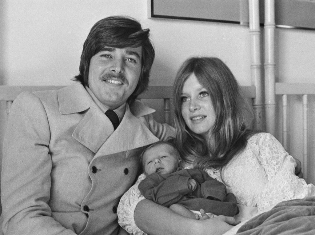 Singer Bobby Sherman, his wife Patricia, and their newborn son Christopher Noel, Los Angeles, 1972