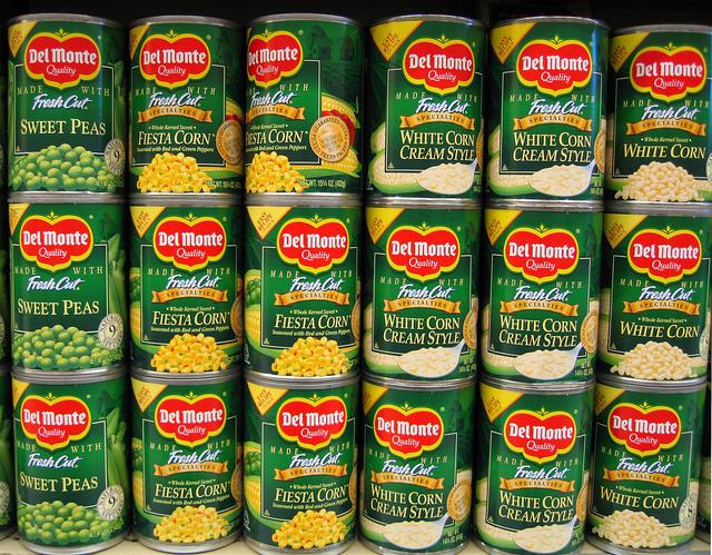 Del Monte canned vegetables 