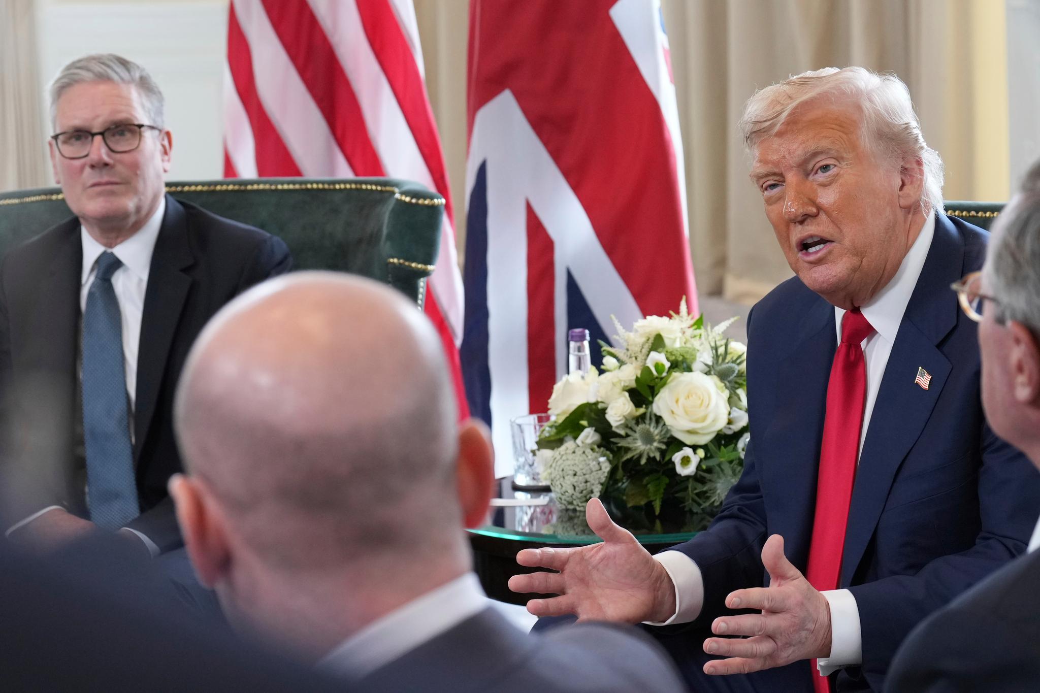 President Trump meeting with other leaders