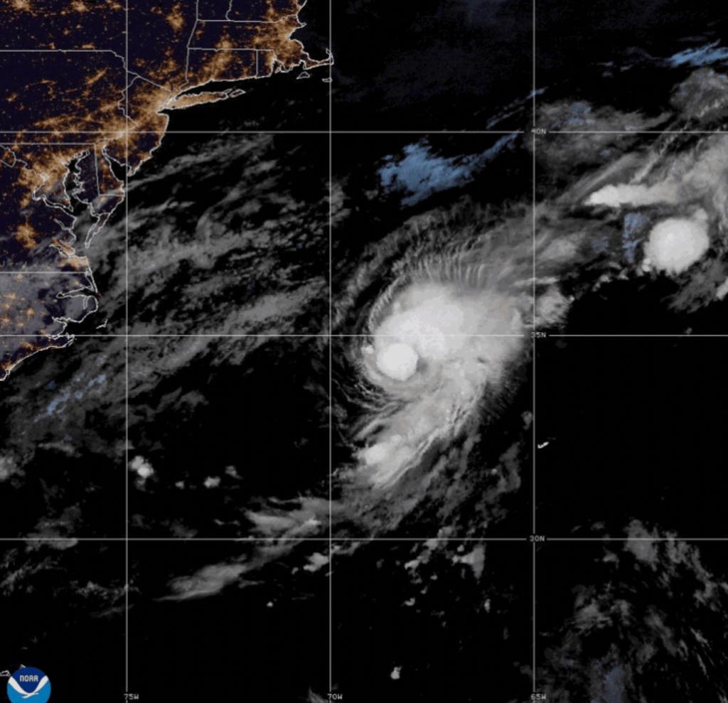satellite  Tropical Storm Dexter in the western Atlantic 