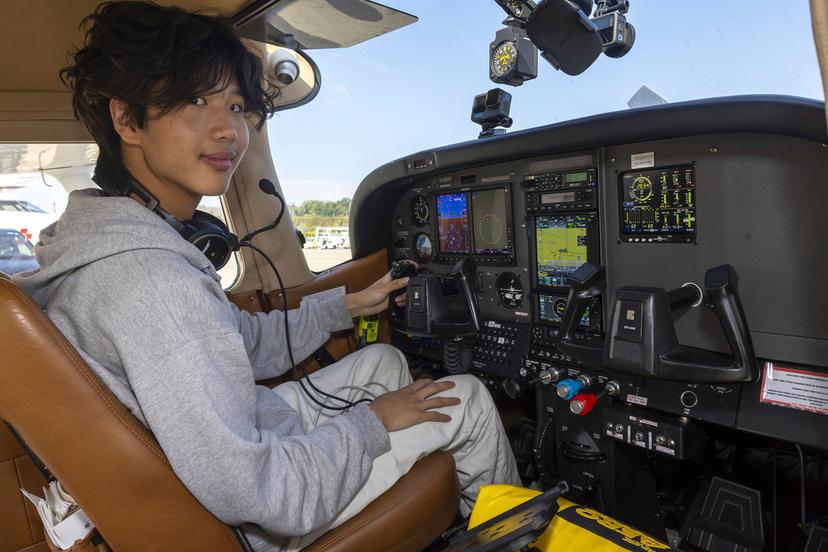 Guo made headlines last year when he began a trip in an attempt to become the youngest person to fly solo to all seven continents and at the same time collect donations for research into childhood cancer.