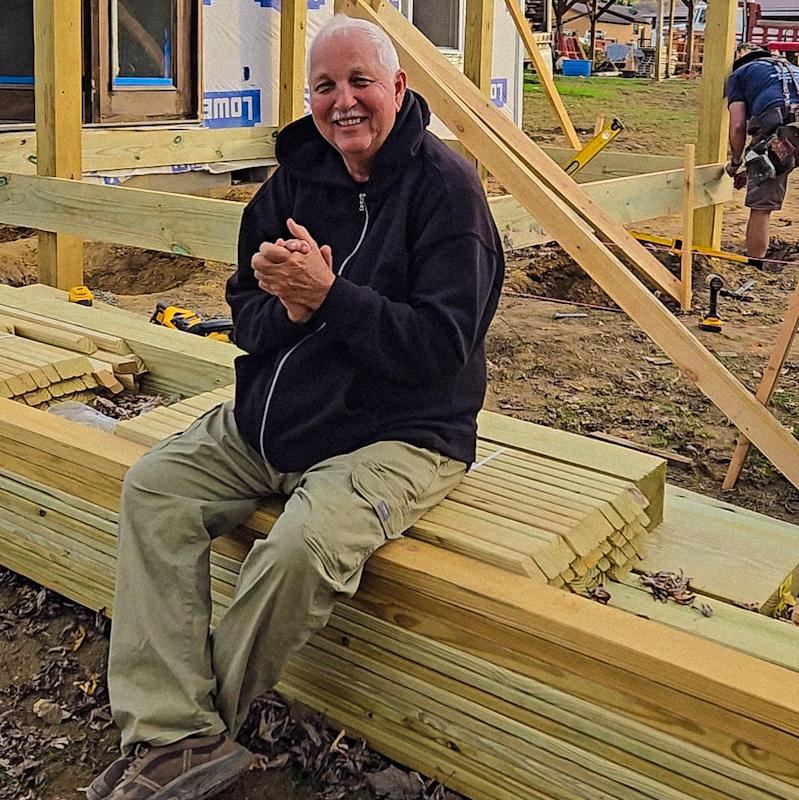 Jerry has a reason to smile after his Tenn. home was wrecked by Hurricane Helene 