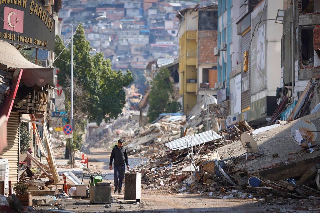 The scene in in Antakya, southeastern Turkey