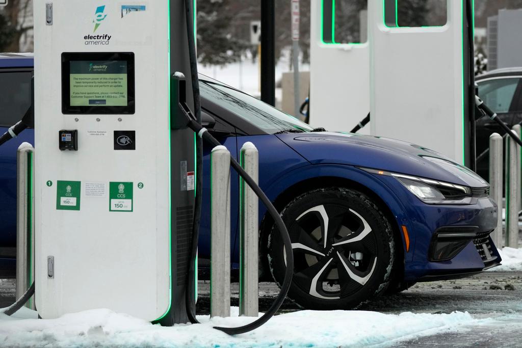 A Electrify America Charging Station for electric vehicles
