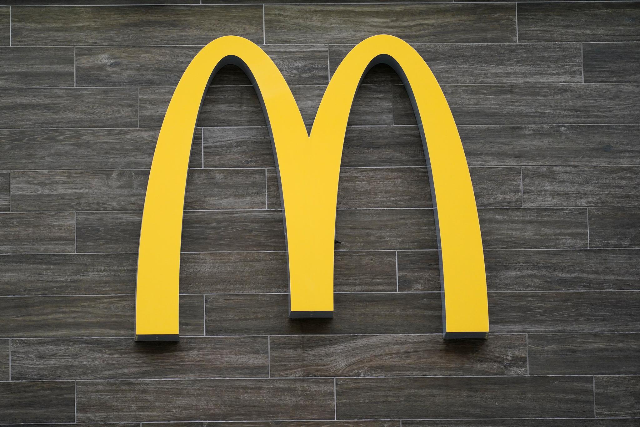This photo shows a logo of a McDonald's restaurant in Havertown, Pa., on April 26, 2022. A report says McDonald’s has closed its U.S. offices for a few days as the company prepares to inform employees about layoffs.