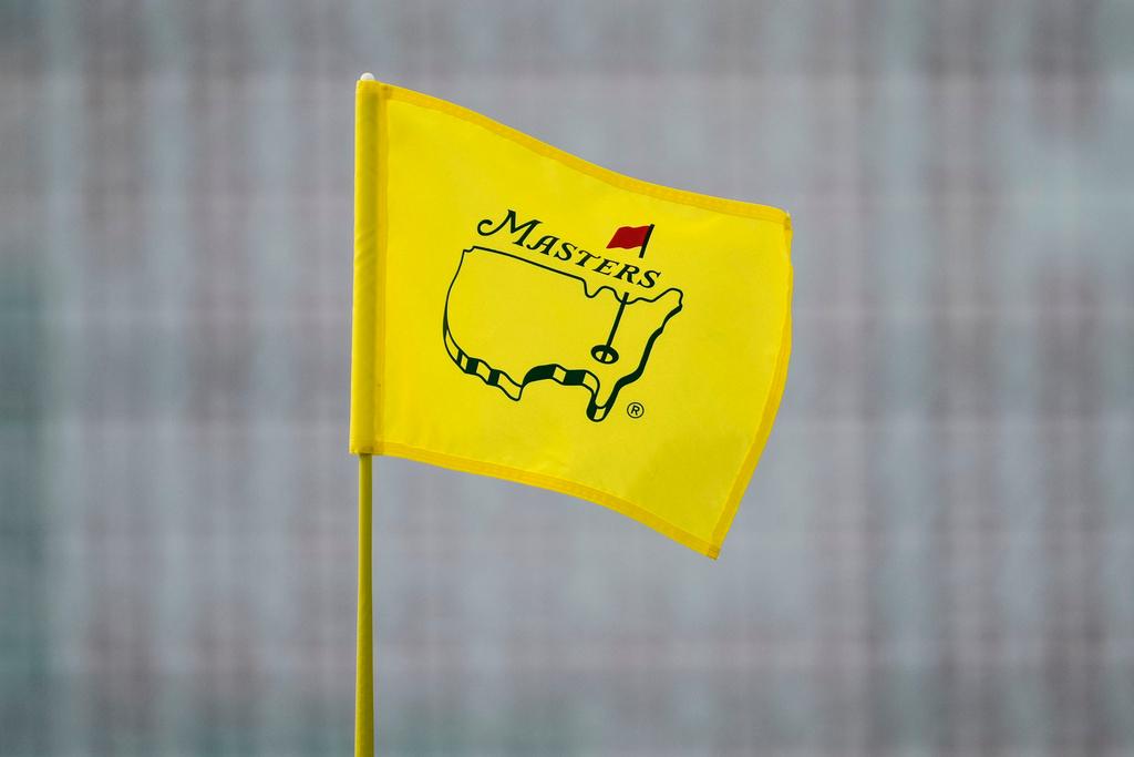 The flag waves on the 17th hole during the first round of the Masters golf tournament at Augusta National Golf Club on Thursday, April 6, 2023, in Augusta, Ga. 