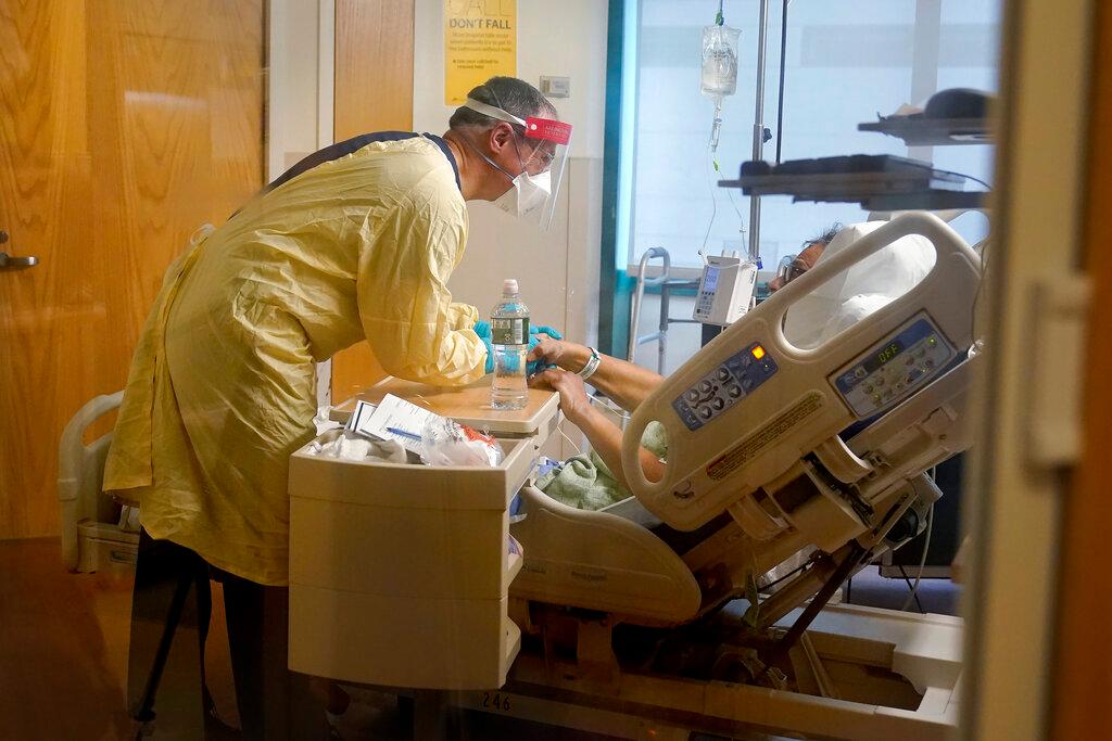 Dr. and patient at hospital