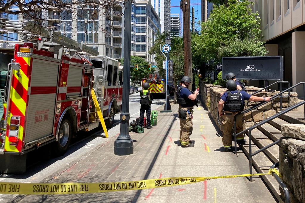 Emergency personnel respond to the scene of active shooting in Atlanta 