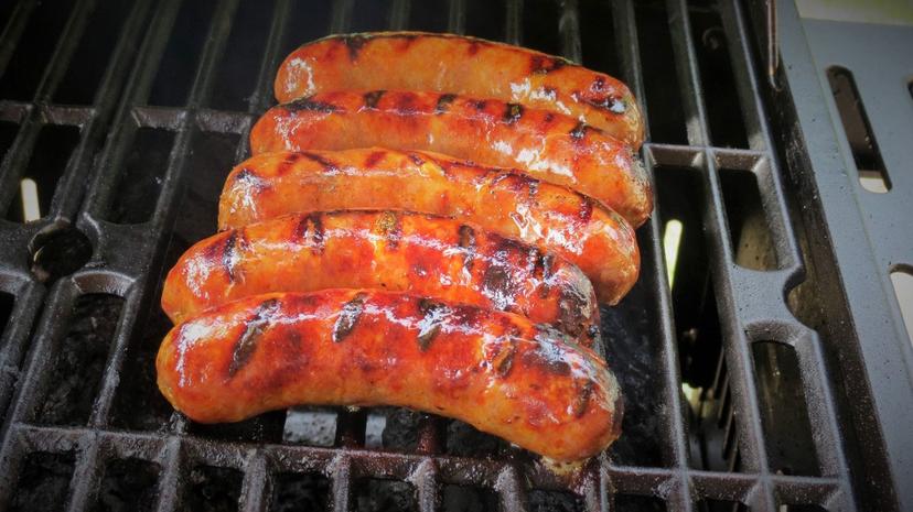 Grilled hot dogs