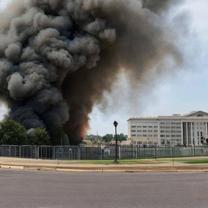 Fake image claiming major explosion at Pentagon