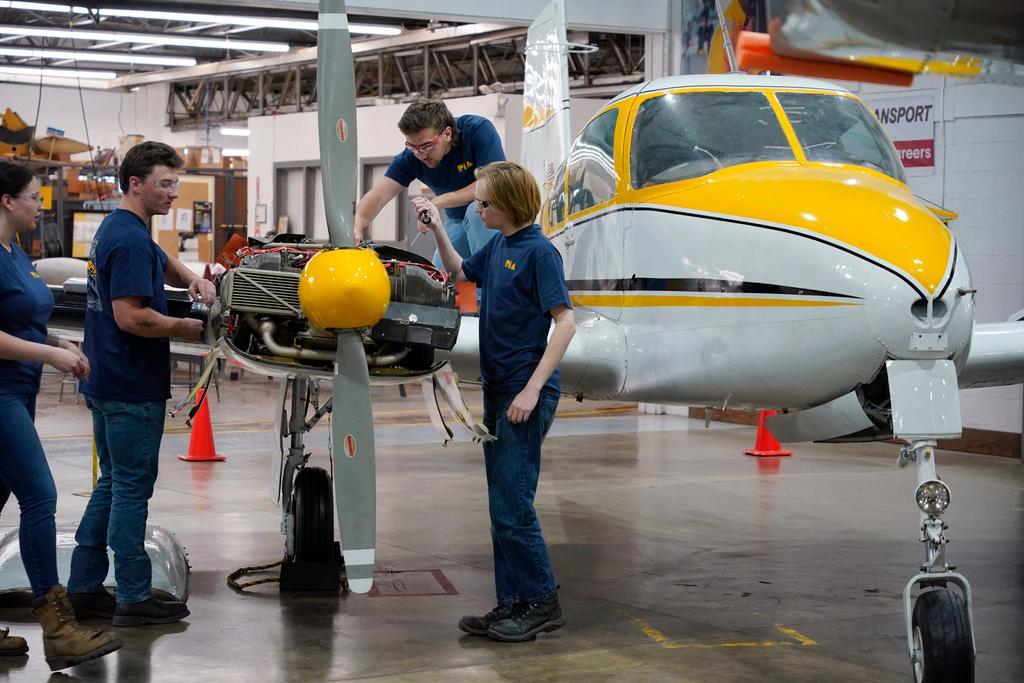 Students at the Pittsburgh Institute of Aeronautics