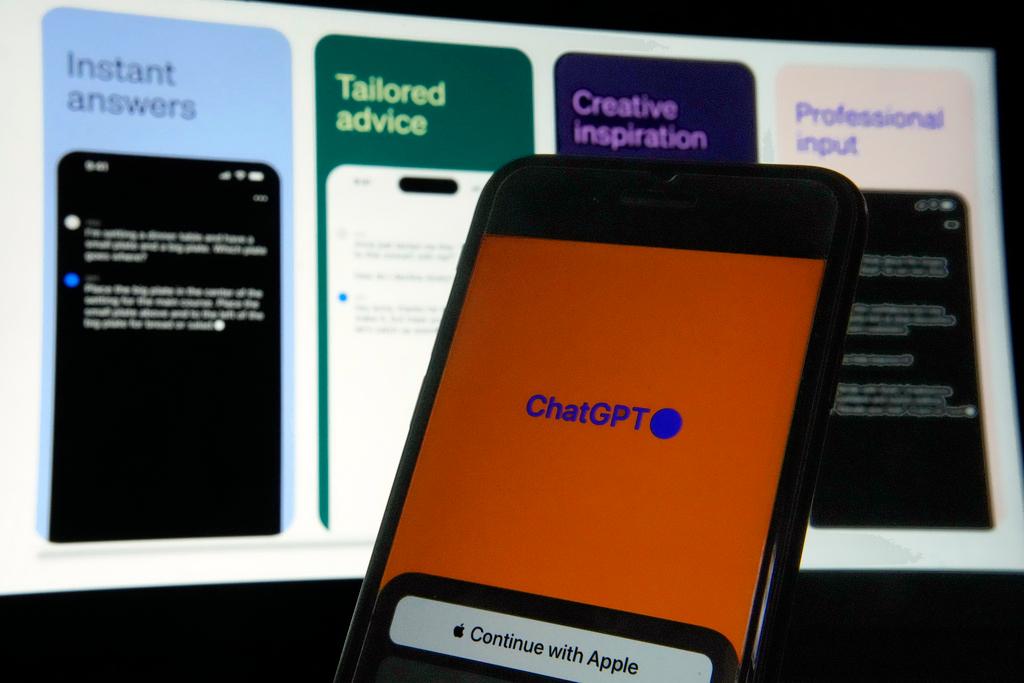 ChatGPT app is seen on an iPhone