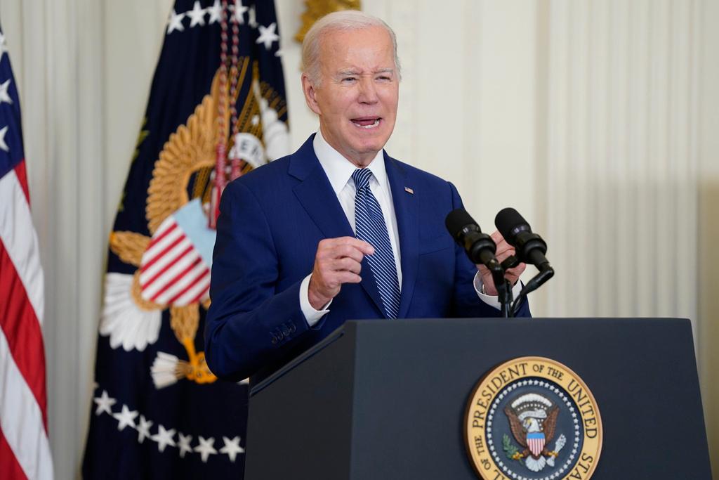 President Joe Biden speaks during an event about high speed internet infrastructure, in the East Room of the White House, Monday, June 26, 2023, in Washington