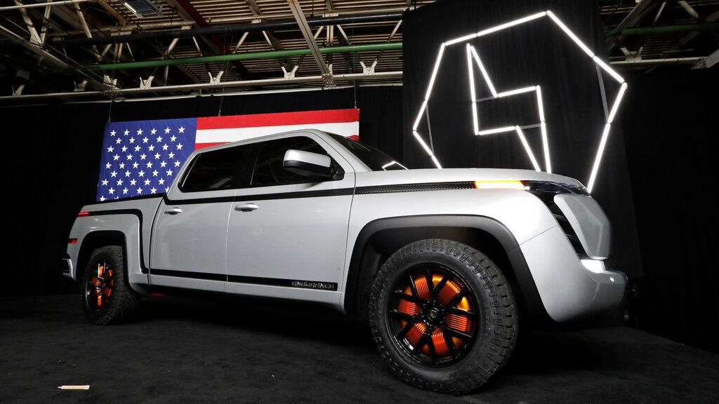 he electric Endurance pick-up truck is displayed at Lordstown Motors Corporation, in Lordstown, Ohio