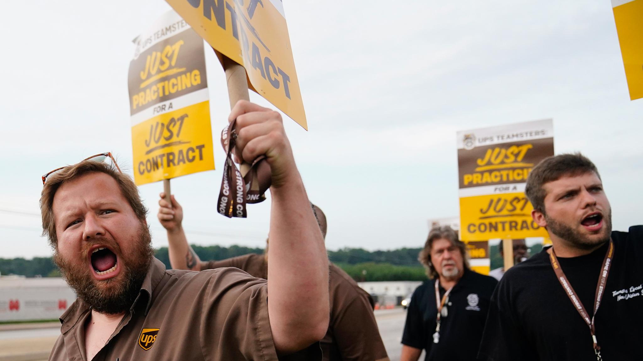UPS worker striking