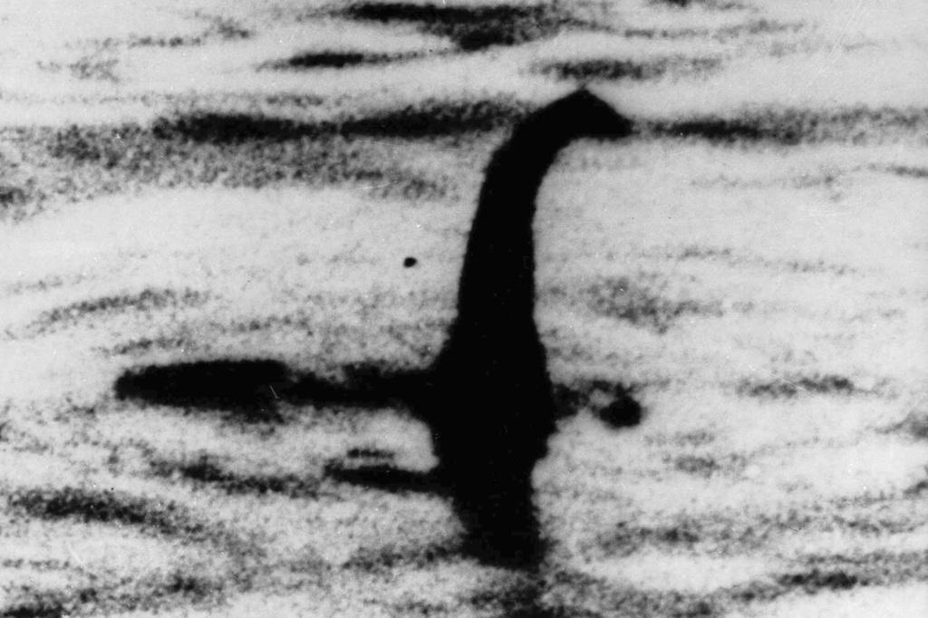This undated file photo shows a shadowy shape that some people say is a the Loch Ness monster in Scotland, later debunked as a hoax.