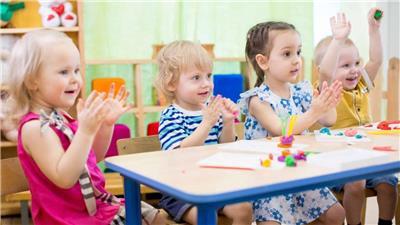 Young children in a classroom
