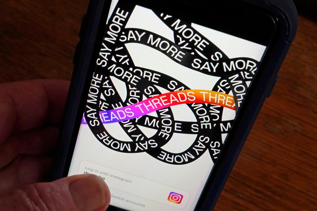 This photo, taken in New York, Thursday, July 6, 2023, shows Meta's new app Threads.