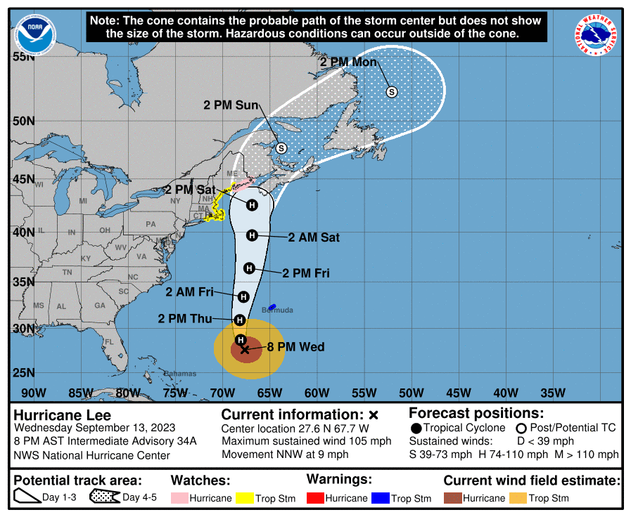 New England may get strong brush or even hit from the hurricane