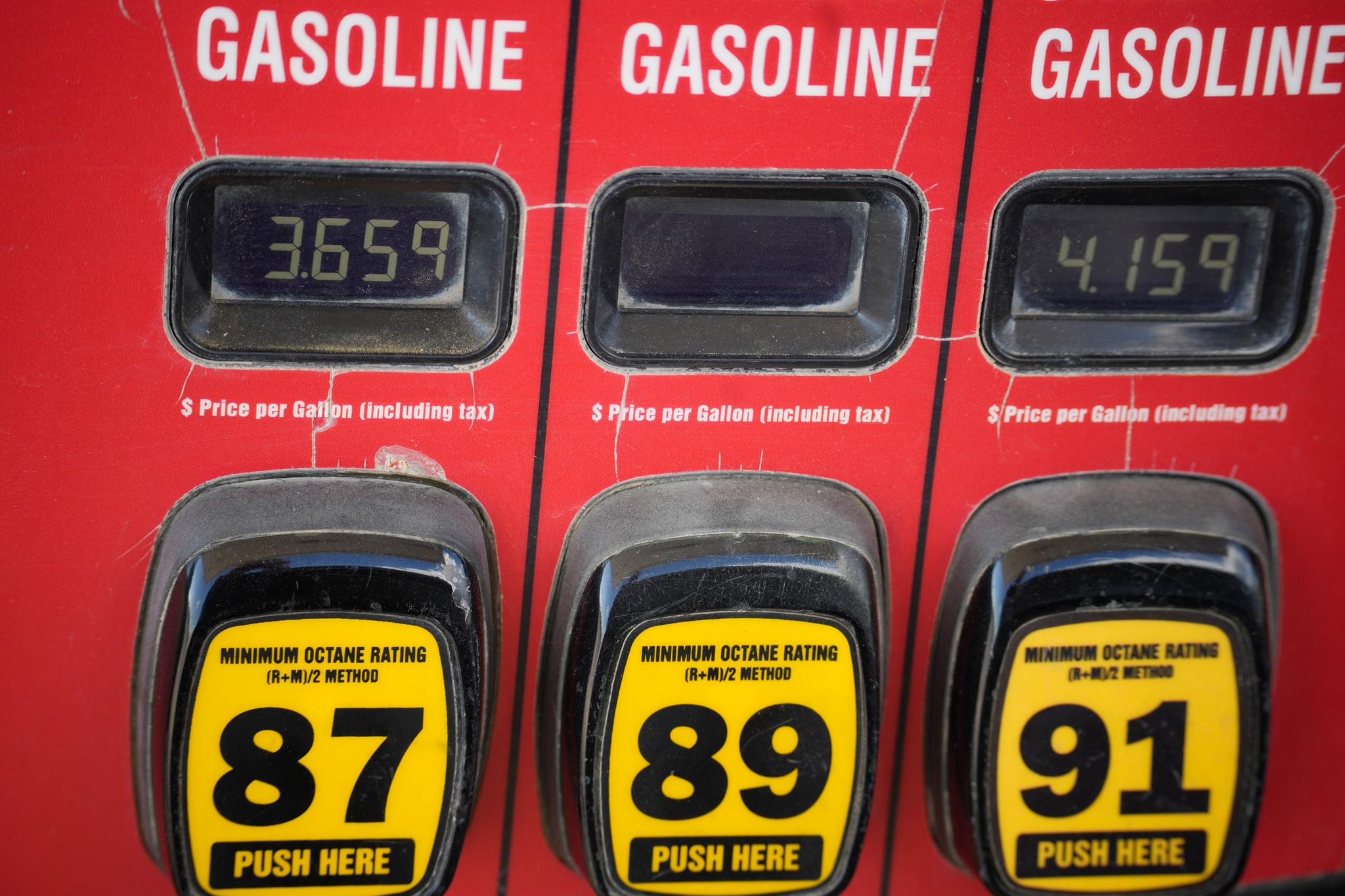 Gasoline tank at gas station