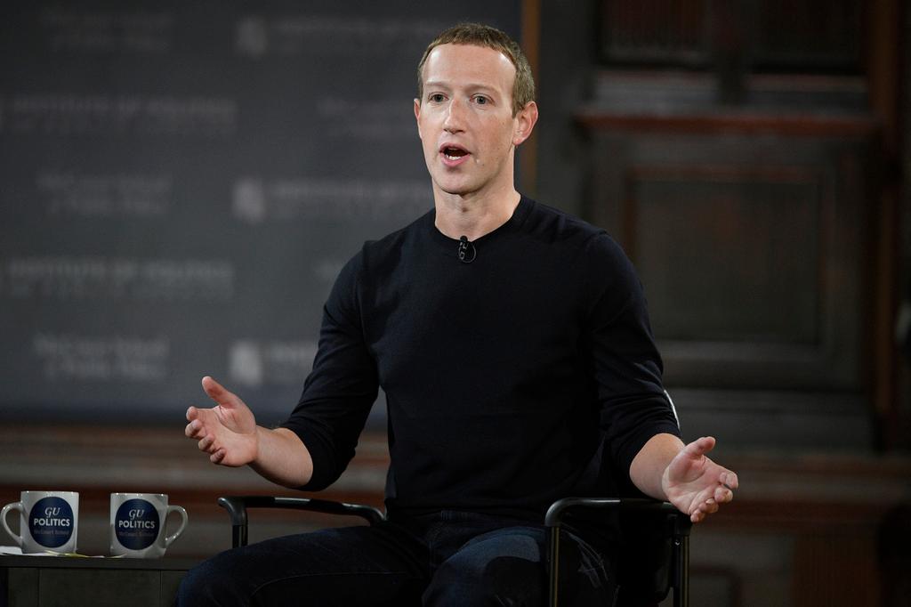Mark Zuckerberg speaks at Georgetown University, on Oct. 17, 2019, in Washington.