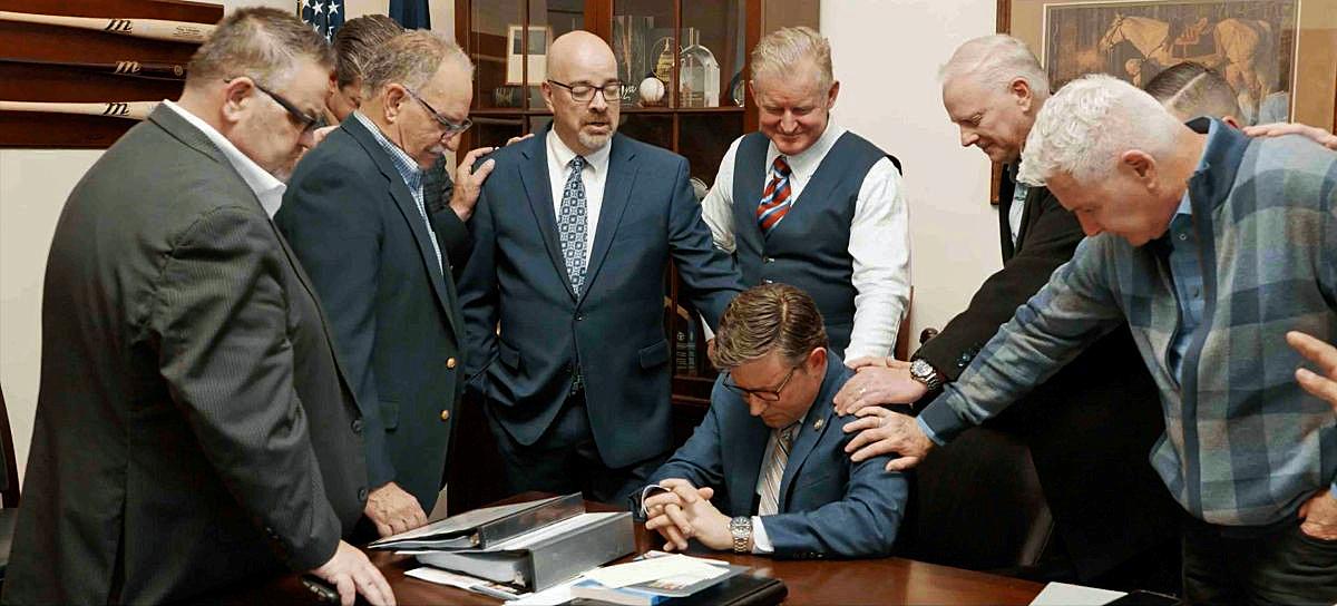 prayer over Mike Johnson