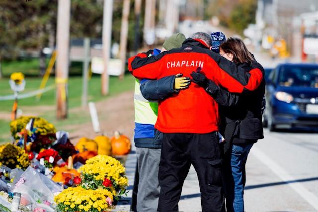 Chaplain Kilgore offers encouragement, personal prayer at site of tragedy 