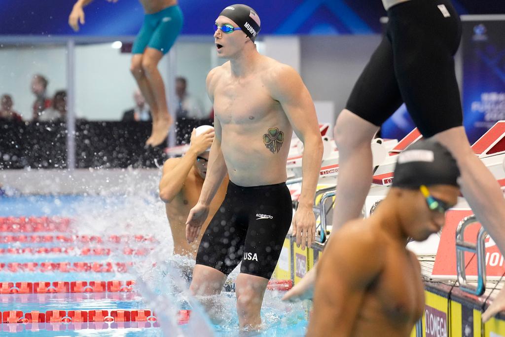 FILE - Ryan Murphy of the U.S. prepares to compete during the men's 200m backstroke final at the World Swimming Championships in Fukuoka, Japan, Friday, July 28, 2023. Fifteen years ago, Michael Phelps won eight gold medals at the Beijing Olympics wearing a revolutionary swimsuit known as the Speedo LZR Racer. The super suit era lasted only one more year, wiped out by a ludicrous assault on the record book, but it still matters what the swimmers are wearing.