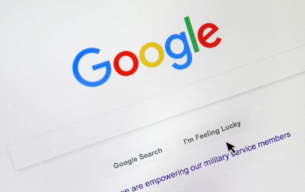 scrrenshot of Google homepage