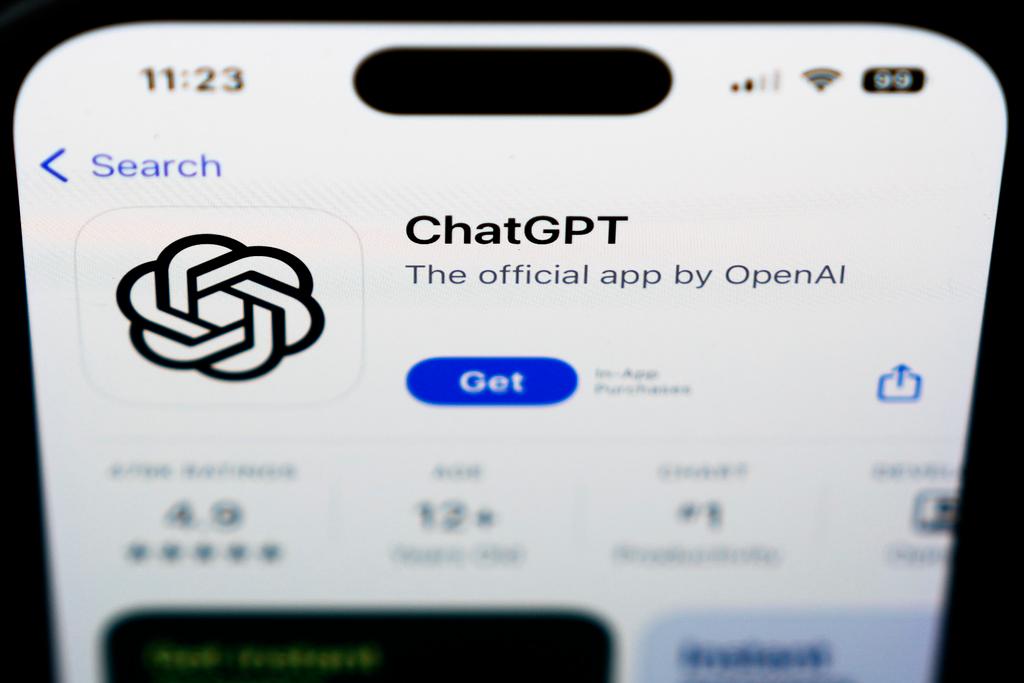 ChapGPT logo is seen on a smartphone 
