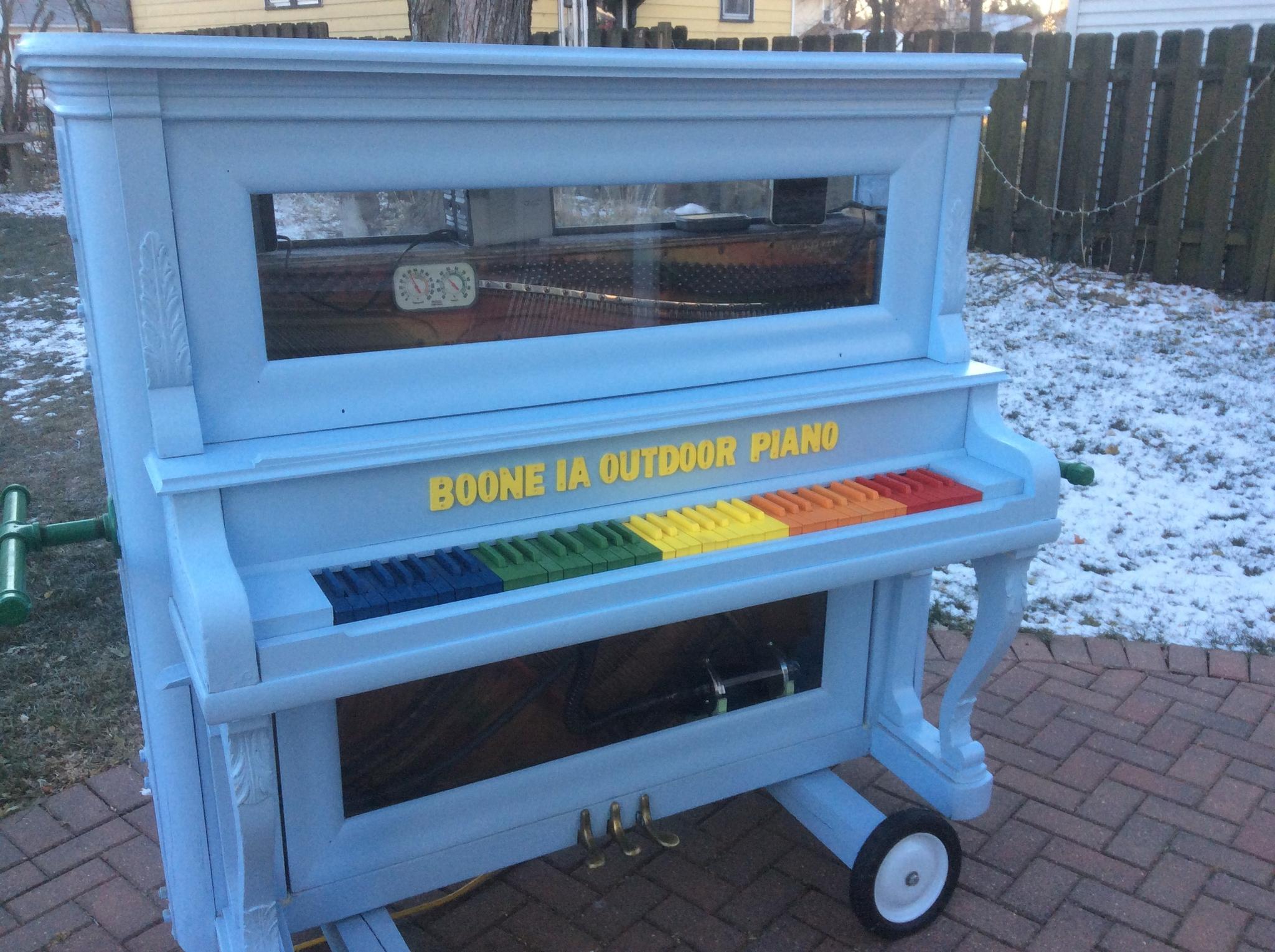 Community Piano outdoors in Iowa