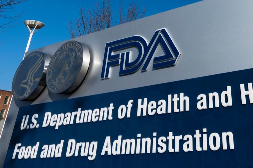 A sign for the U.S. Food and Drug Administration is displayed outside their offices in Silver Spring, Maryland