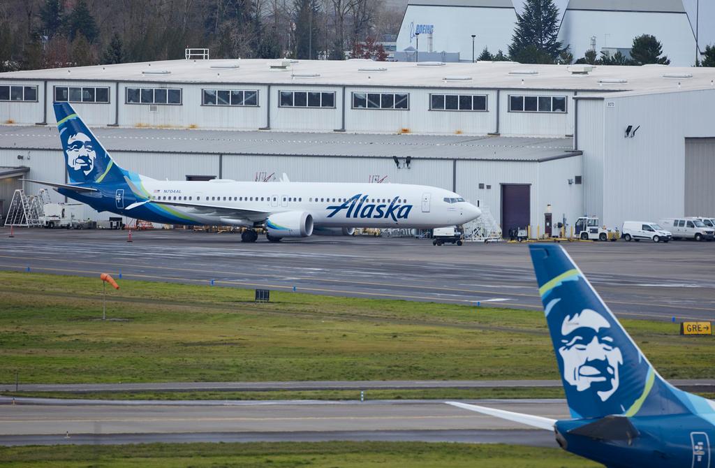 Alaska Airlines N704AL, a 737 Max 9 which made an emergency landing at Portland International Airport after a part of the fuselage broke off mid-flight