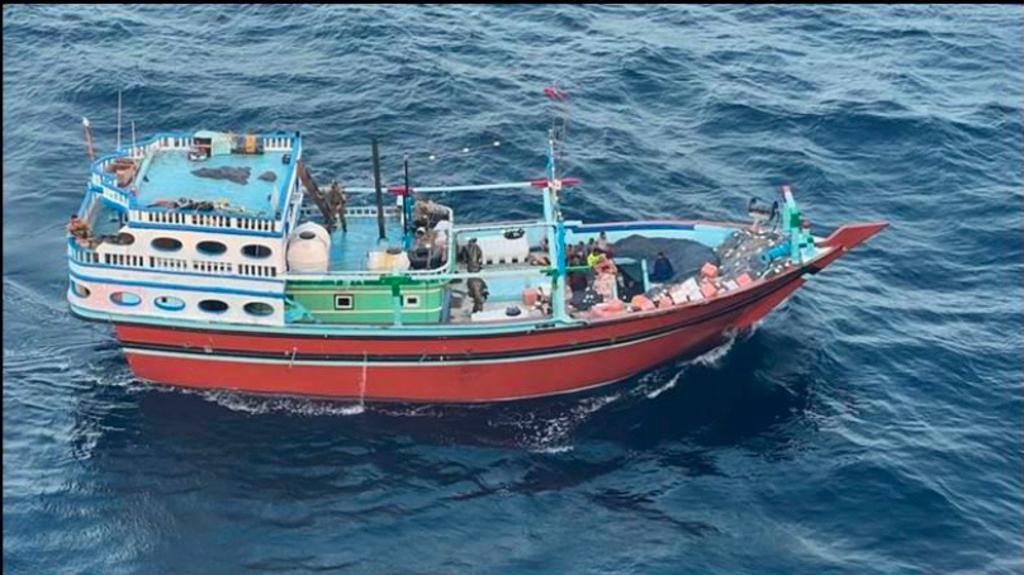 Vessel that carried Iranian-made missile components bound for Yemen's Houthi in the Arabian Sea