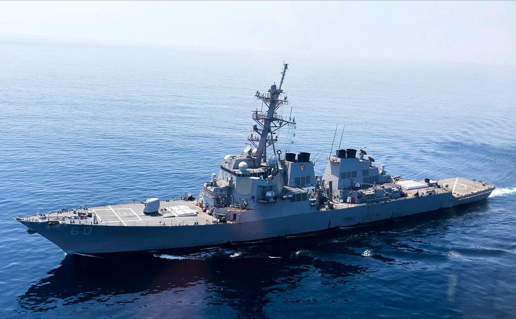 The USS Paul Hamilton seen after passing through the Strait of Hormuz