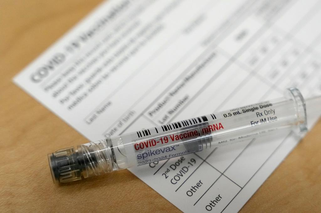 Moderna Spikevax COVID-19 vaccine is seen at a drugstore in Cypress, Texas