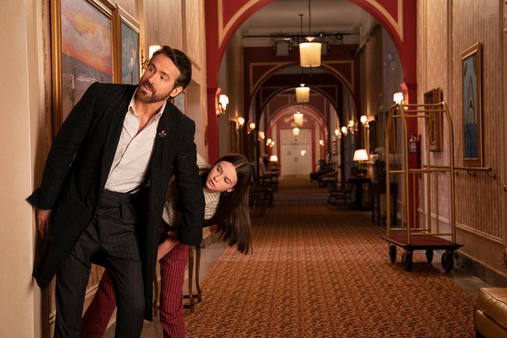 Ryan Reynolds and Cailey Fleming in a scene from "IF"